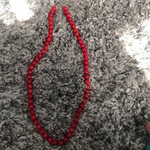 Red beaded necklace